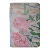 抽象芸術夏バラ バスマット (正面縦)