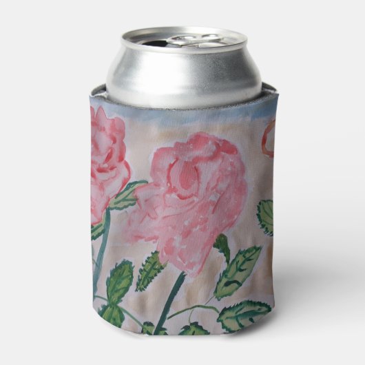 抽象芸術夏バラ 缶クーラー (缶正面)