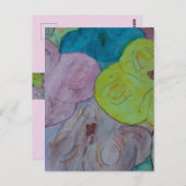 抽象芸術夏フローラはがき ポストカード (正面/裏面)