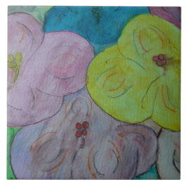 抽象芸術夏フローラセラミックタイル タイル