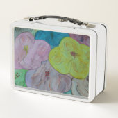 抽象芸術夏フローラ メタルランチボックス (裏面)