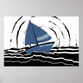 抽象芸術夕日が海を夢見る! ポスター (正面)