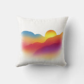 抽象芸術夕日の風景 クッション (裏面)