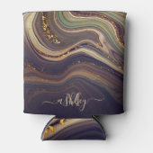 抽象芸術大理石とグリッター 缶クーラー (正面)