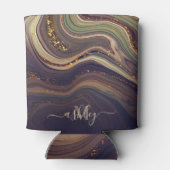 抽象芸術大理石とグリッター 缶クーラー (裏面)