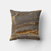 抽象芸術大理石と金ゴールド クッション (裏面)