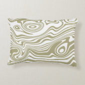 抽象芸術大理石の波のアートワーク | アクセントクッション (裏面)