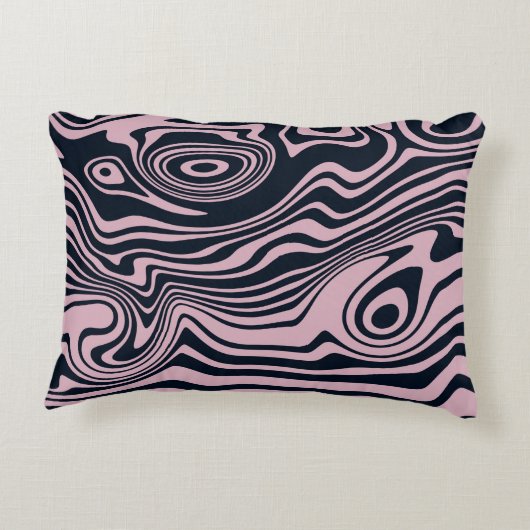 抽象芸術大理石の波のアートワーク | アクセントクッション (裏面)