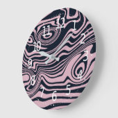 抽象芸術大理石の波のアートワーク | アクリル壁時計 ラージ壁時計 (傾斜)