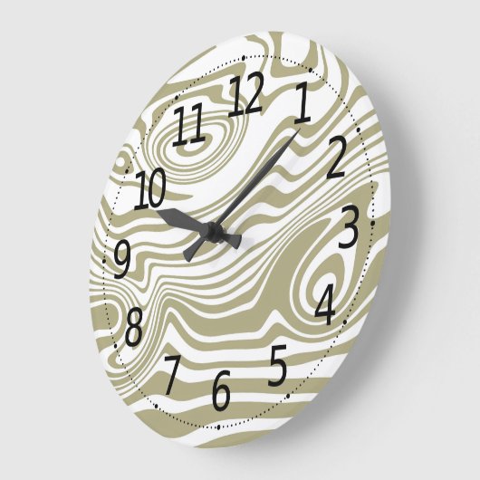 抽象芸術大理石の波のアートワーク | アクリル壁時計 ラージ壁時計 (傾斜)