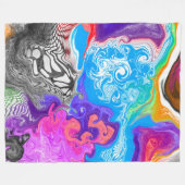 抽象芸術大理石の流体アート フリースブランケット (正面(横))