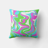 抽象芸術大理石の渦巻きテクスチャ – 春トーン クッション (裏面)
