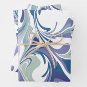 抽象芸術大理石の渦巻きパターン ラッピングペーパーシート (インサイチュ)