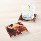 抽象芸術大理石の背景。 ガラスコースター (アングル)