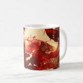 抽象芸術大理石の背景。 コーヒーマグカップ (正面右)