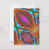 抽象芸術大理石ゆがみカラフル サンキューカード (裏面)
