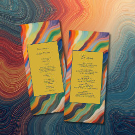 抽象芸術大理石アフリカの目的地の結婚式のメニュー プログラム