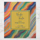 抽象芸術大理石アフリカの目的地の結婚式 ワインラベル (シングルラベル)