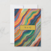 抽象芸術大理石アフリカの目的地の結婚式 出欠カード (裏面)