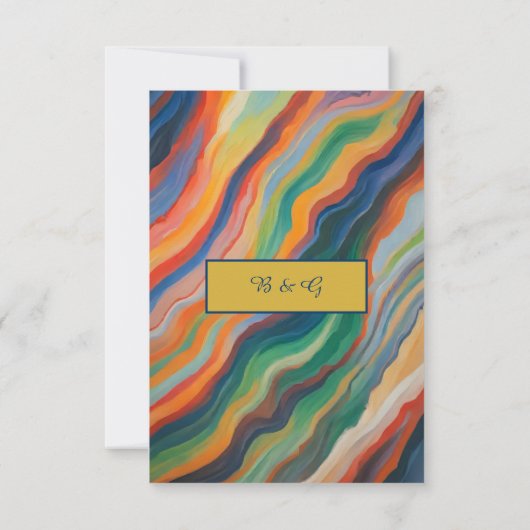 抽象芸術大理石アフリカの目的地の結婚式 出欠カード (裏面)