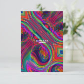 抽象芸術大理石カラフル光沢ポスター サンキューカード (スタンド正面)