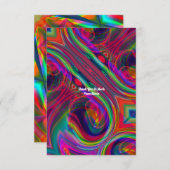 抽象芸術大理石カラフル光沢ポスター サンキューカード (正面/裏面)
