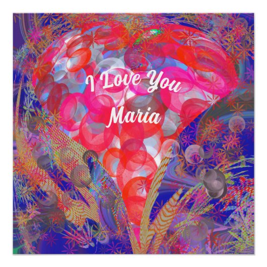 抽象芸術大理石カラフル光沢ポスター ポスター (正面)