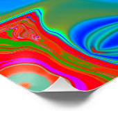 抽象芸術大理石カラフル光沢ポスター ポスター (コーナー)