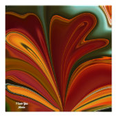 抽象芸術大理石カラフル光沢ポスター ポスター (正面)