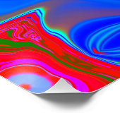 抽象芸術大理石カラフル光沢ポスター ポスター (コーナー)