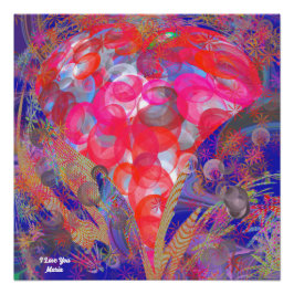 抽象芸術大理石カラフル光沢ポスター ポスター