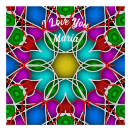 抽象芸術大理石カラフル光沢ポスター ポスター