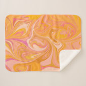 抽象芸術大理石スワールアート（黄色） シェルパブランケット (正面(横))