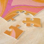 抽象芸術大理石スワールアート（黄色） ジグソーパズル (側面)