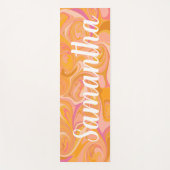 抽象芸術大理石スワールアート（黄色） ヨガマット (正面)