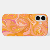 抽象芸術大理石スワールアート（黄色） Case-Mate iPhoneケース (裏面 (横))