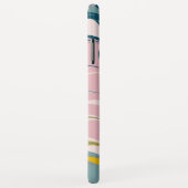 抽象芸術大理石モダンEbruパターンティール(緑がかった色)とピンク Case-Mate iPhoneケース (裏面/右)