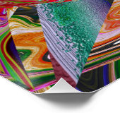 抽象芸術大理石液状ポカラフルスター ポスター (コーナー)