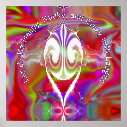 抽象芸術大理石液状ポカラフルスター ポスター (正面)