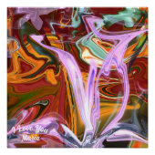 抽象芸術大理石溶カラフル光沢ポスター ポスター (正面)