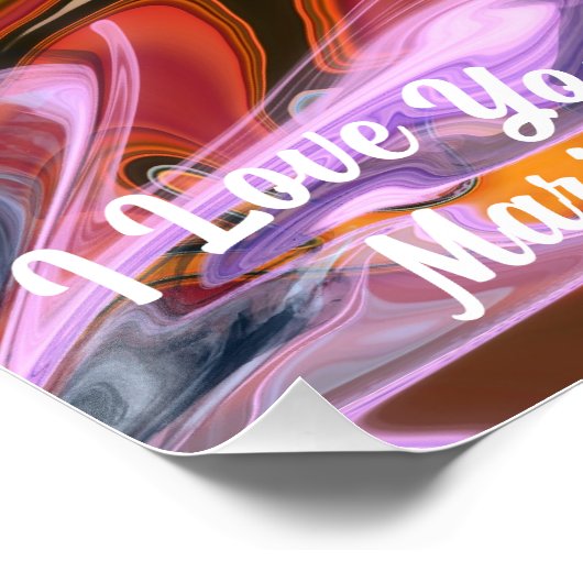 抽象芸術大理石溶カラフル光沢ポスター ポスター (コーナー)