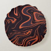 抽象芸術大理石：テクス芸術的チャの背景 ラウンドクッション (裏面)