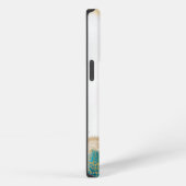 抽象芸術大理石(青と白絵を描) iPhoneケース (右側面)