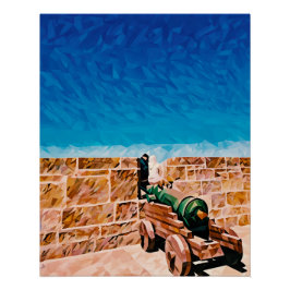 抽象芸術大砲の解釈 ポスター