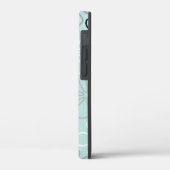 抽象芸術大花輪郭BWG+アヒル卵青 Case-Mate iPhoneケース (裏面 / 左)