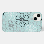 抽象芸術大花輪郭BWG+アヒル卵青 Case-Mate iPhoneケース (裏面 (横))
