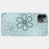 抽象芸術大花輪郭BWG+アヒル卵青 Case-Mate iPhoneケース (裏面(横))