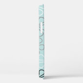 抽象芸術大花輪郭BWG+アヒル卵青 Case-Mate iPhoneケース (裏面 / 右)