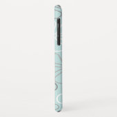 抽象芸術大花輪郭BWG+アヒル卵青 Case-Mate iPhoneケース (裏面/左)