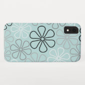 抽象芸術大花輪郭BWG+アヒル卵青 Case-Mate iPhoneケース (裏面(横))